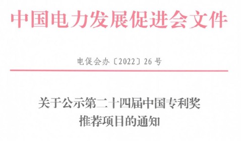 中國(guó)電力發(fā)展促進(jìn)會(huì)2022年度科學(xué)技術(shù)獎(jiǎng)擬授獎(jiǎng)