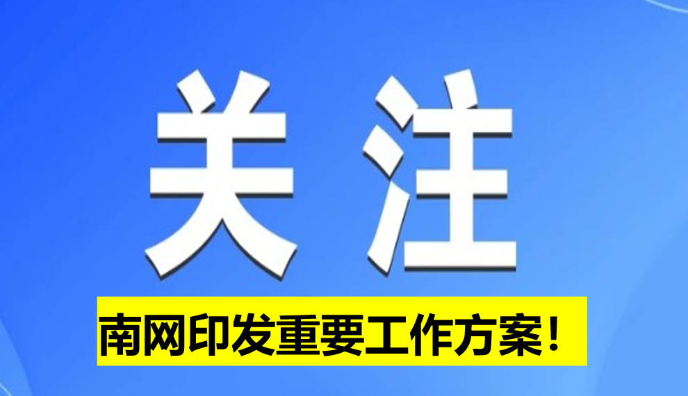 南網(wǎng)印發(fā)重要工作方案！